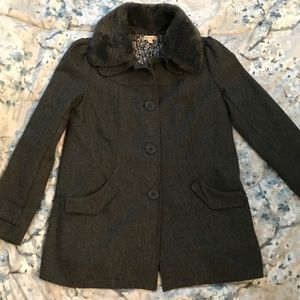 Forever 21 Wool Blend Coat in Gray